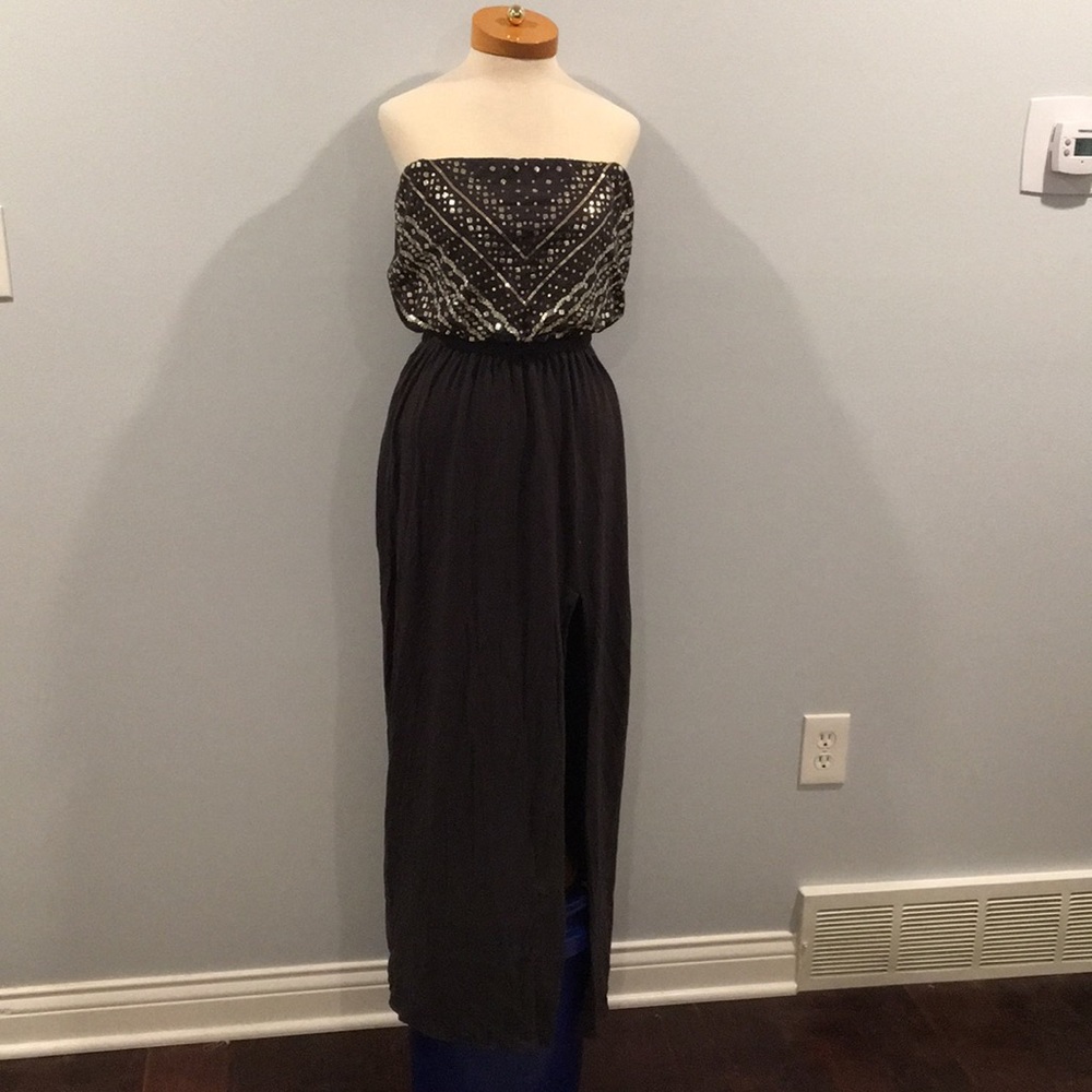 Express Gray Dress with Sequins